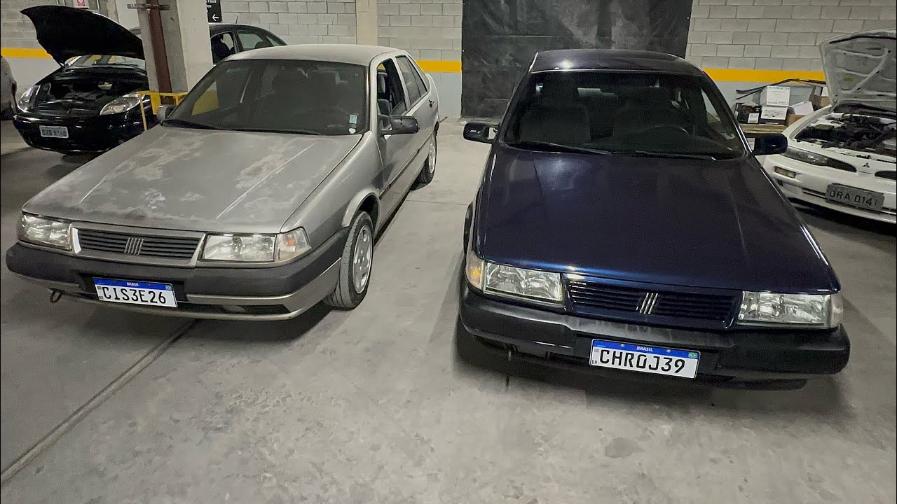 Par de Tempra HLX 97. Nosso cinza steel do ladrao e o novo Azul Santiago em detalhes.