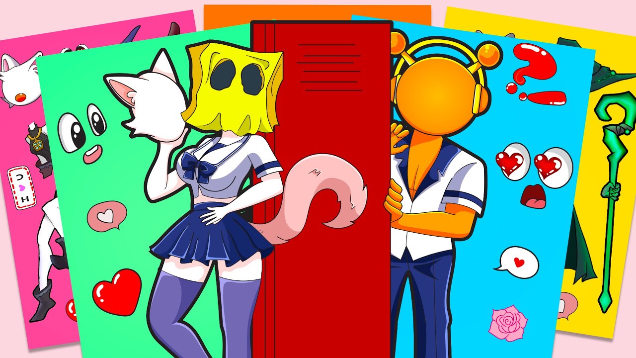 ✨DIY PAPIEROWĄ NAKLEJKĘ✨ Incredibox Sprunki Sinner Edition High School Weda x Orange💥📚