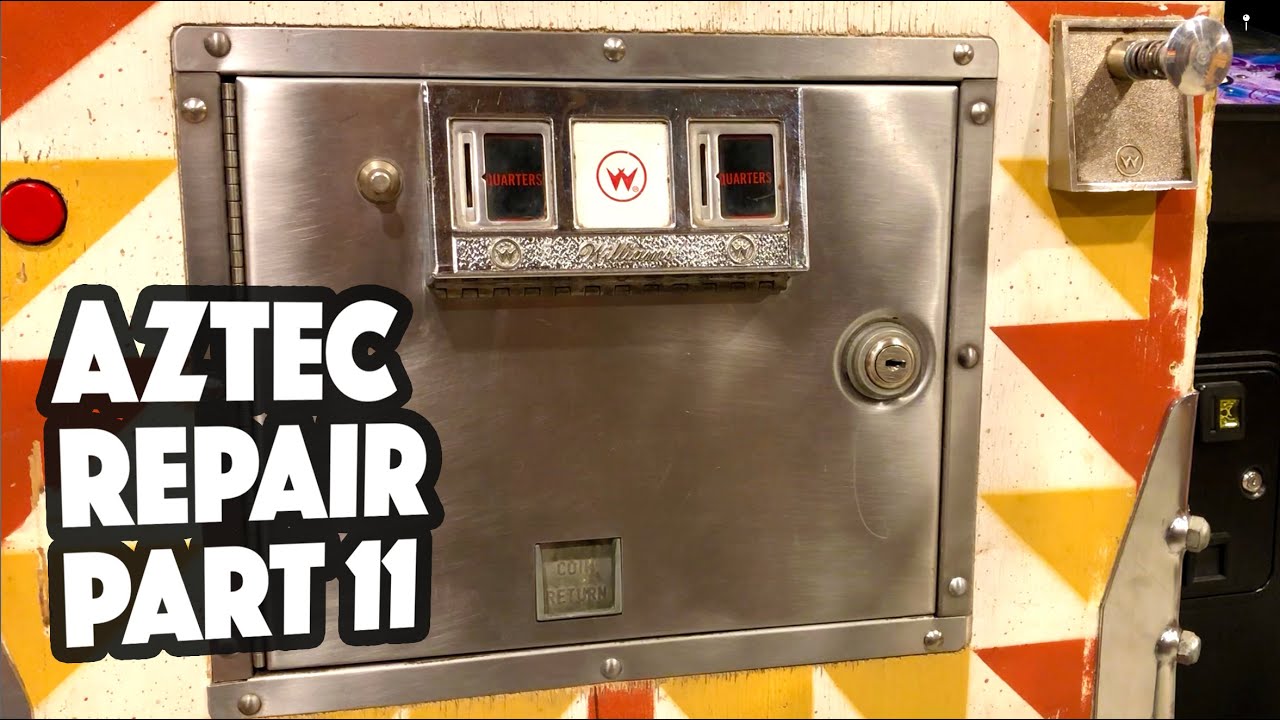 AZTEC Pinball Repair 11 | Coin Door Bolts, Leaf Switch & Sticker from Hell
