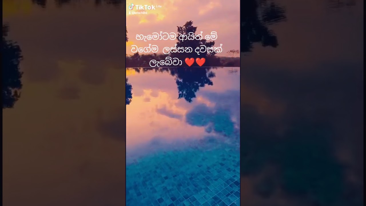 ❤️ හැමෝටම ලස්සන දවසක් ලැබේවා❤️