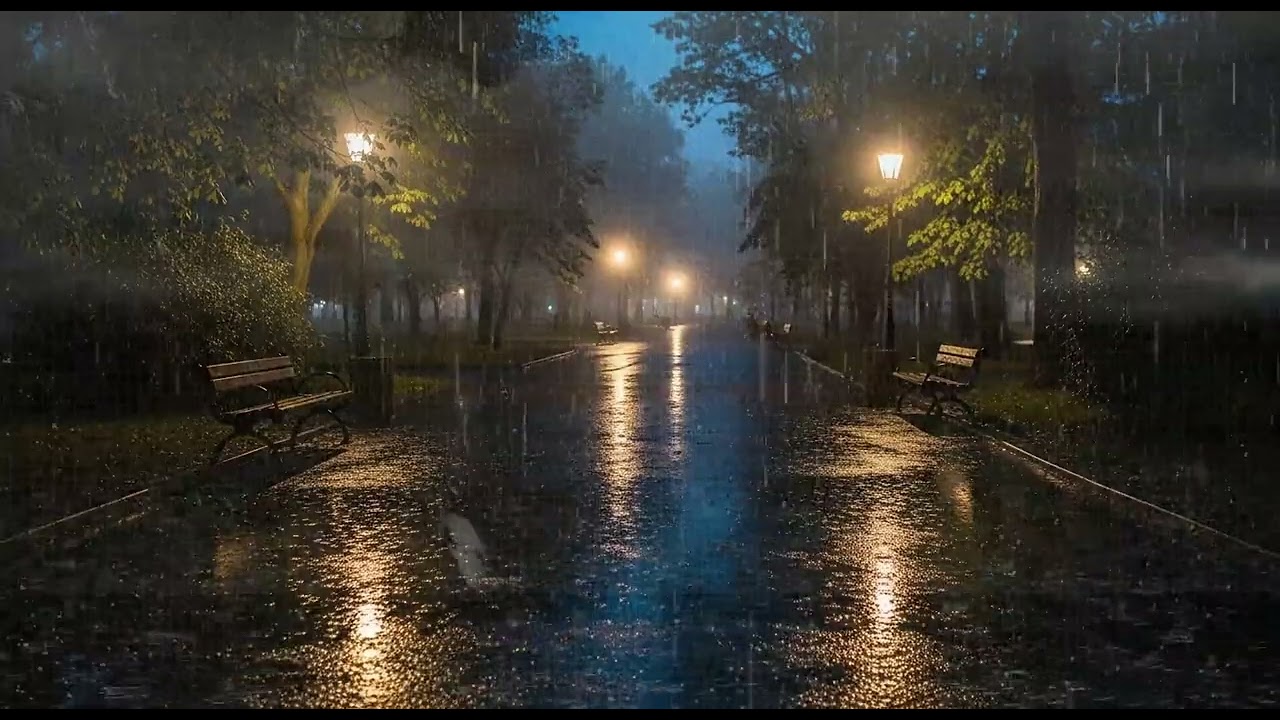 Calm Your Brain with Heavy Rain & Thunder for Relaxing