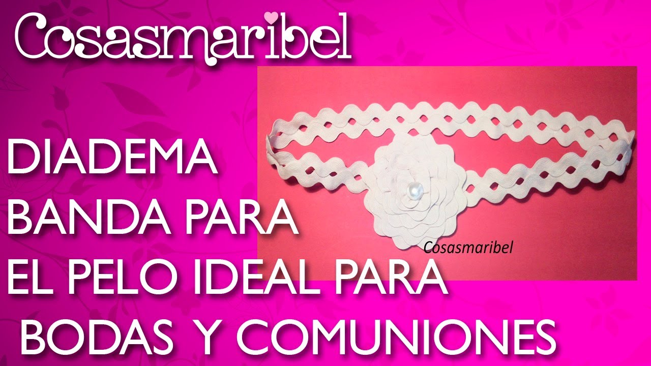 Banda-diadema para el pelo estilo ibicenco (bodas comuniones y fiestas)