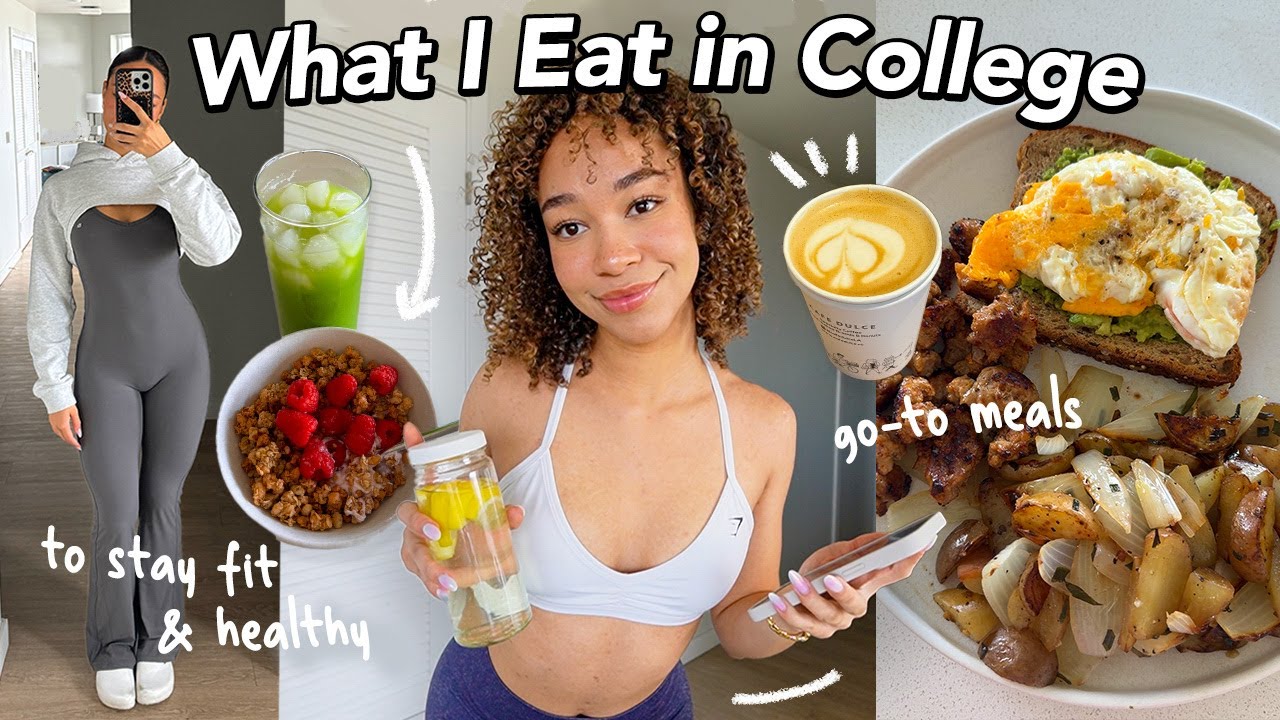 WHAT I EAT IN COLLEGE ☀️ daily meals to stay healthy and fit w/ busy schedule