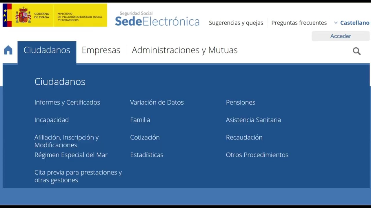 Sacar n&uacute;mero de la seguridad social