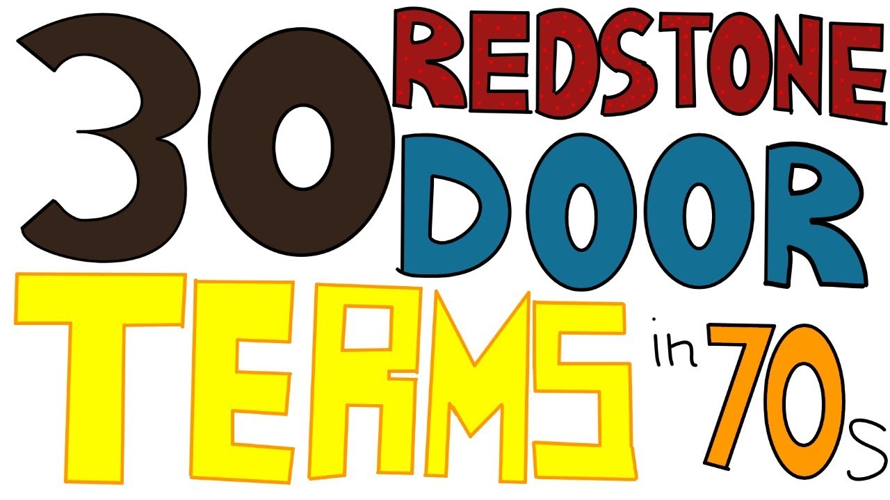30 Redstone Door Terms in 70 Seconds