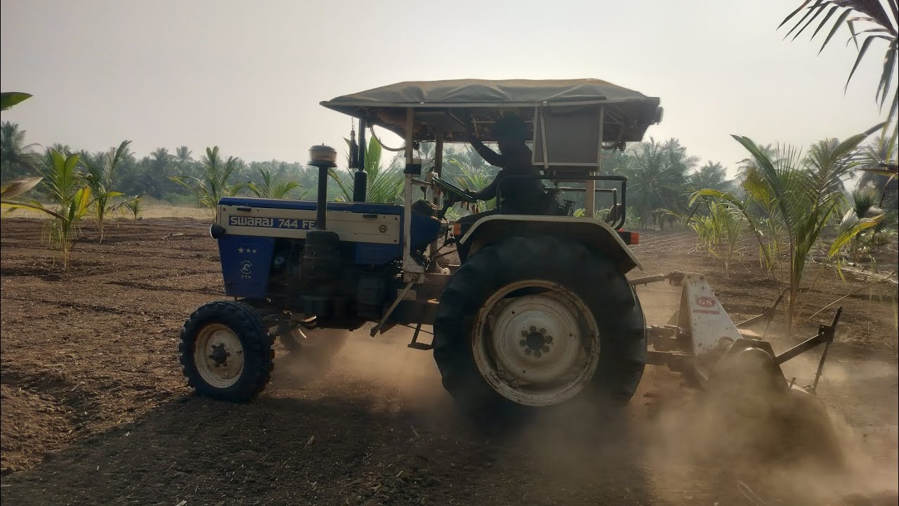 Swaraj 744 fe with GS 36 blade performance @dharsithtractorslife  