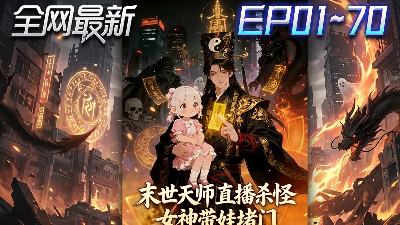 ⚡【首播漫剧】《末世天师直播杀怪女神带娃堵门》💥第1~70集：末世天師魂穿廢柴藝人！帶著天降女兒，直播鎮邪爆紅全網！ #修仙 #ai漫剧 #動畫 #繫統 #末世 #小欣说文