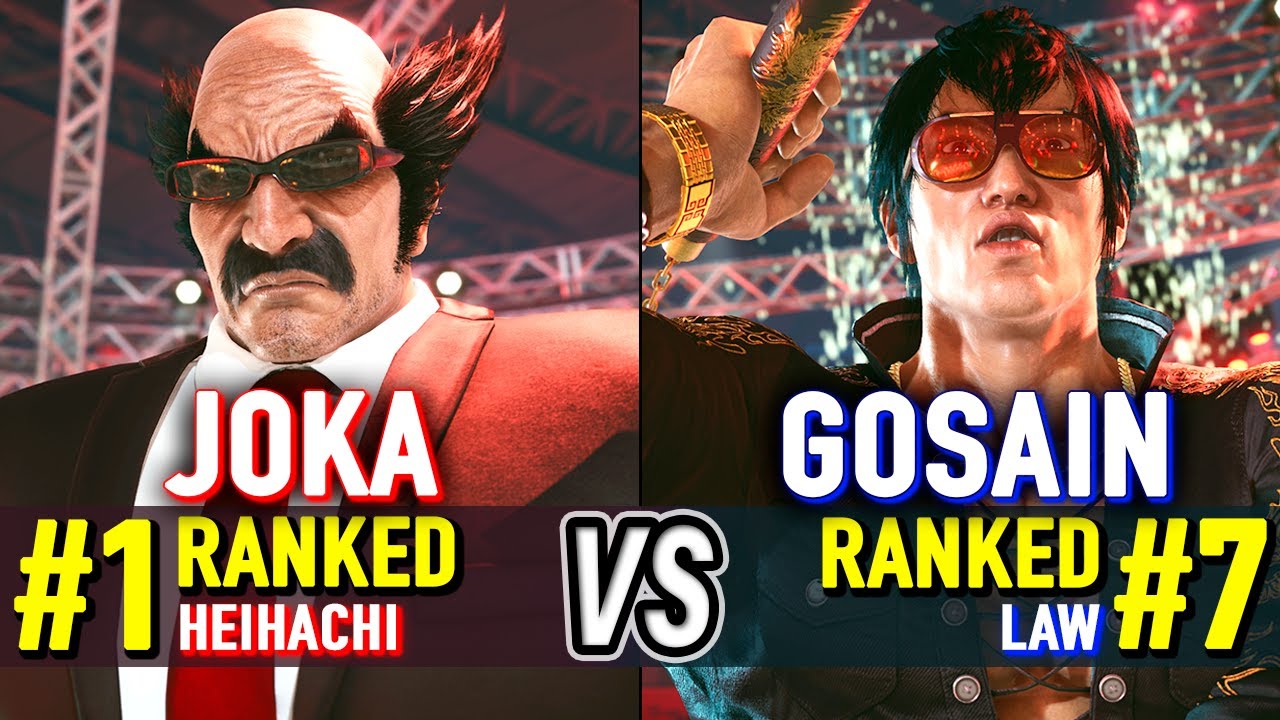 T8 🔥 JOKA (#1 Ranked Heihachi) vs GOSAIN (#7 Ranked Law) 🔥 Tekken 8 High Level Gameplay