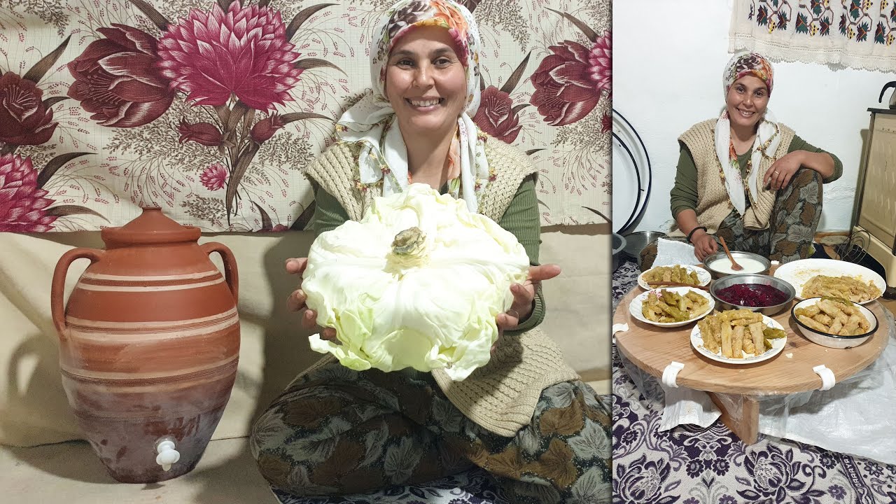 Sıcacık Köy Evimizde Miss Gibi Lahana Sarması Yaptık | Özel Tarif | Yemek | Türkiye | Öğlen Yemeği