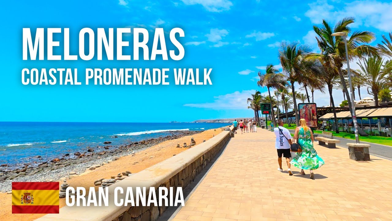Meloneras 🇪🇸 Coastal Promenade Walk Gran Canaria | (4K 60FPS)