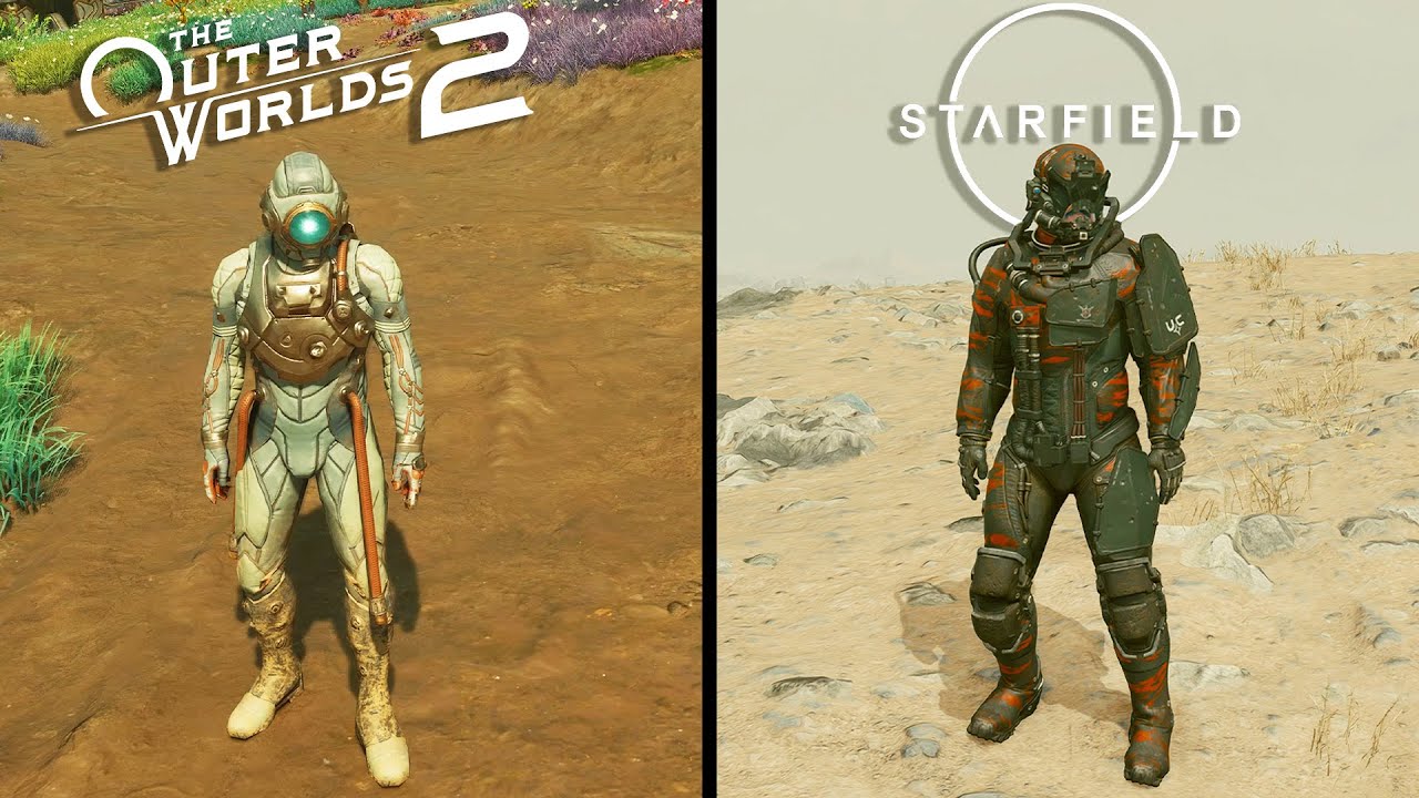 The Outer Worlds 2 vs Starfield - Physics and Details Comparison