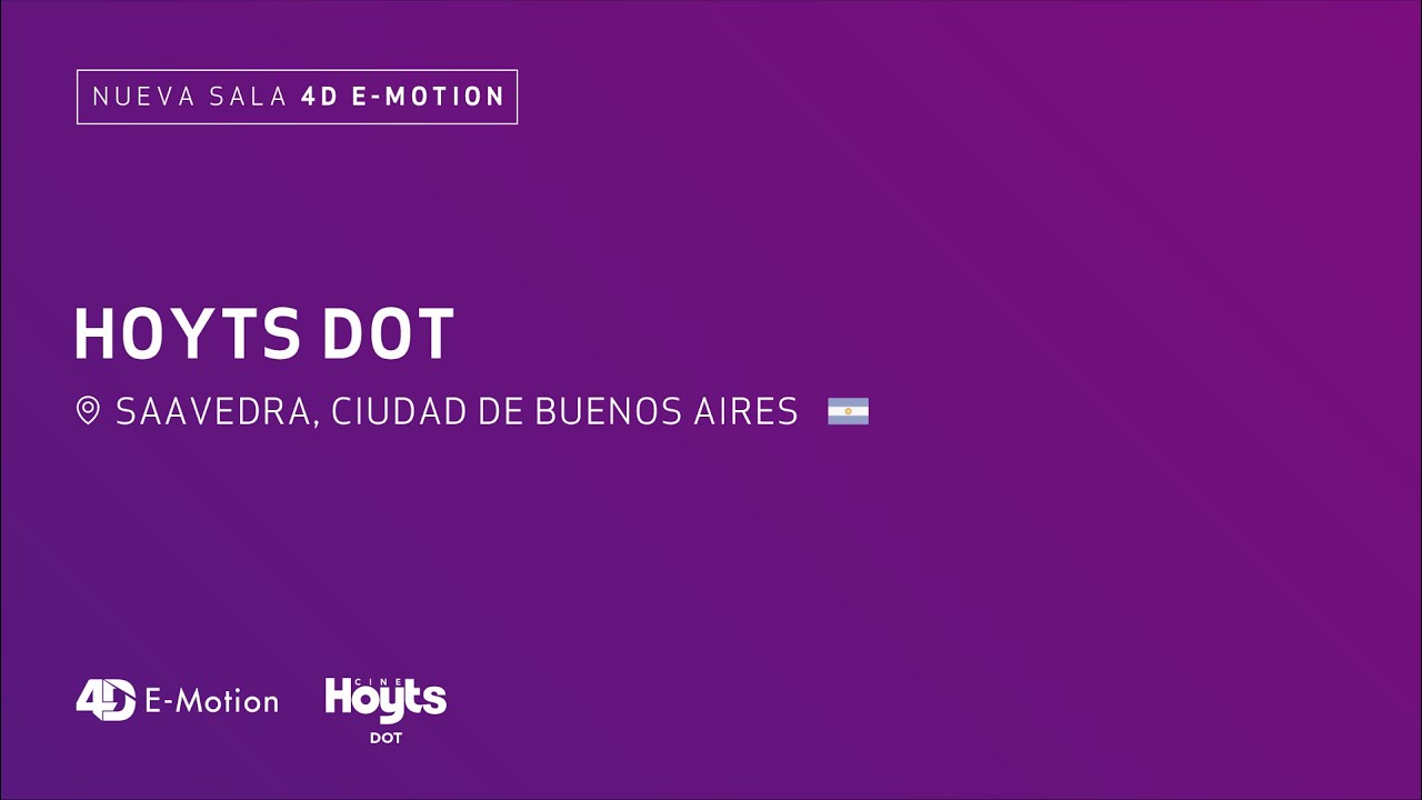 Cinemark Hoyts DOT Buenos Aires - Nueva sala 4D E-Motion