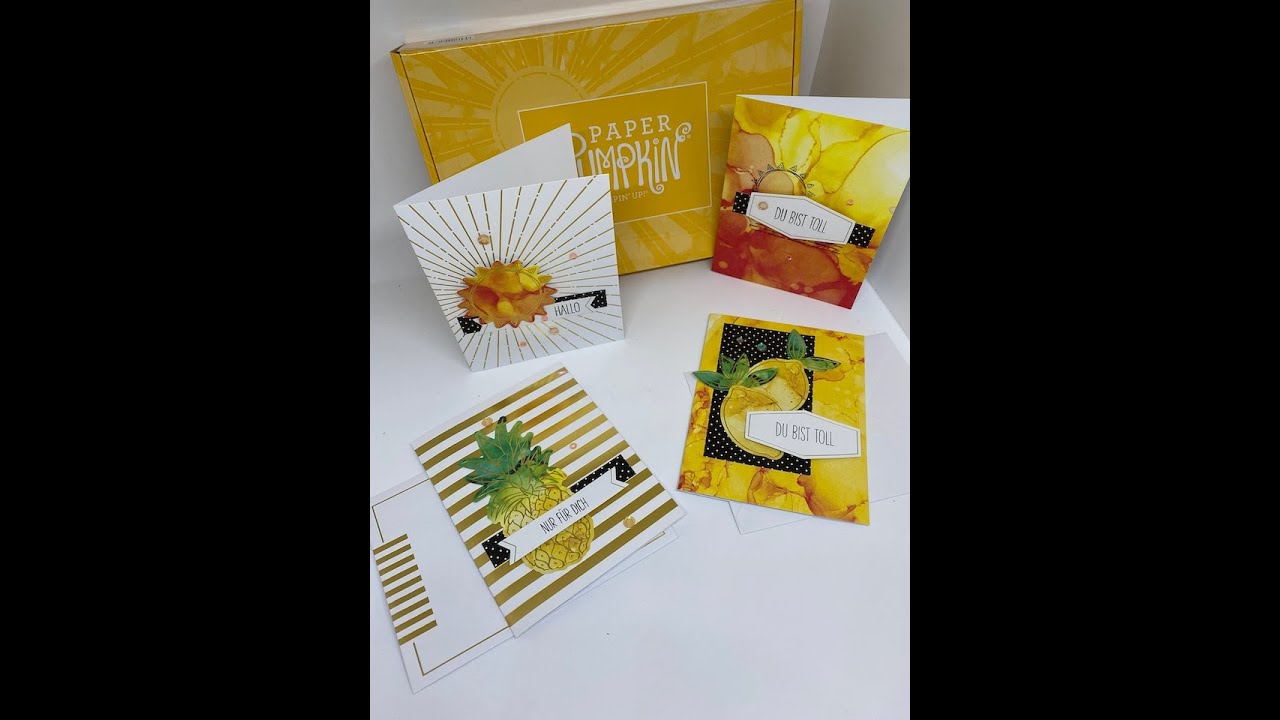 Paper Pumpkin Set Sonne pur - Karten basteln