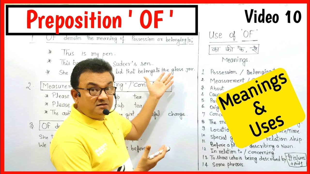 Uses of 'OF' with All Meanings | Prepositions in English Grammar | Prepositions - Basic to Advance |