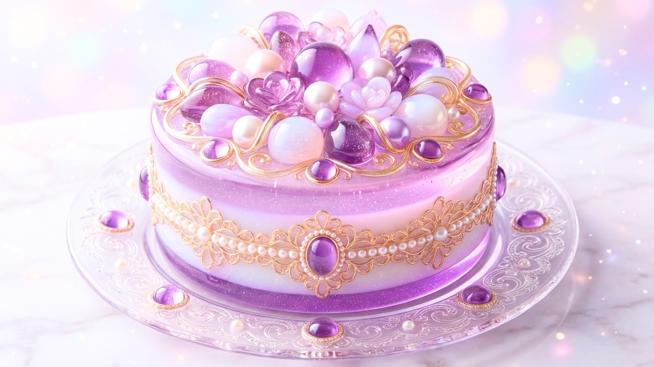 【ASMR】ガラスで奏でる12ヶ月の物語｜誕生石・誕生花・誕生果ケーキ総集編｜12 Months Glass Cake Compilation
