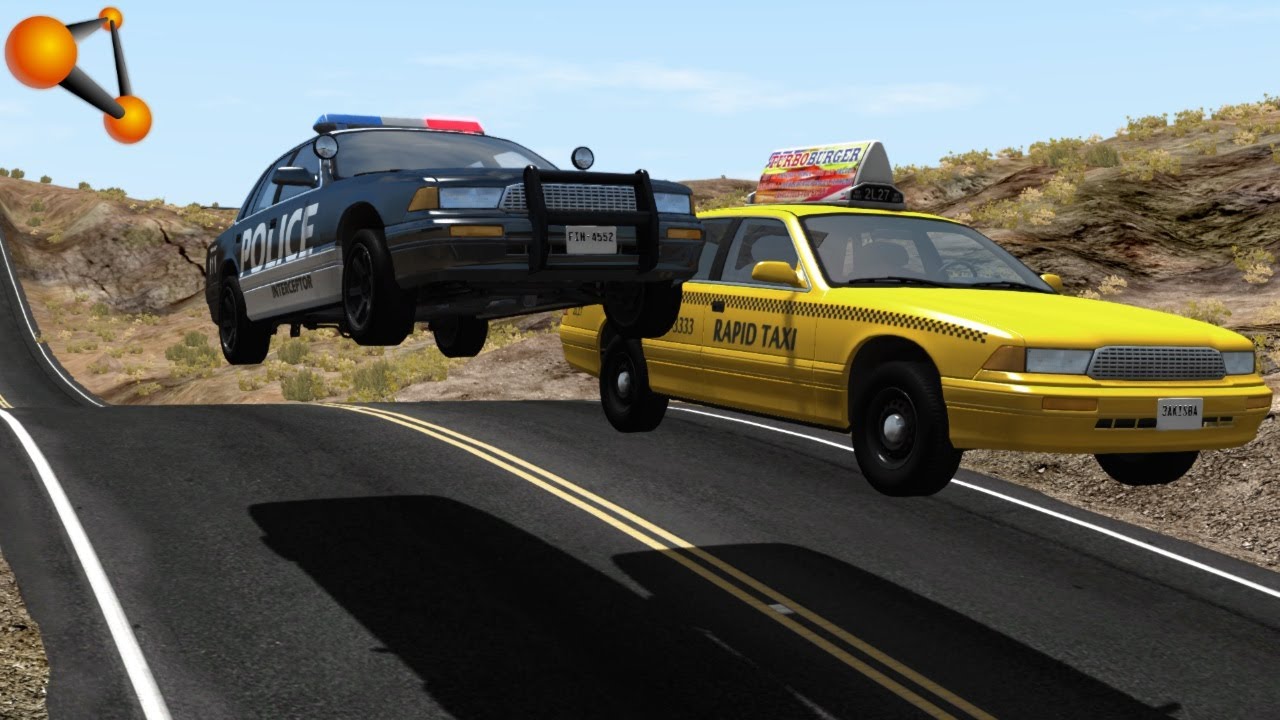 BeamNG.drive - High Speed Police Chases Take Down #8
