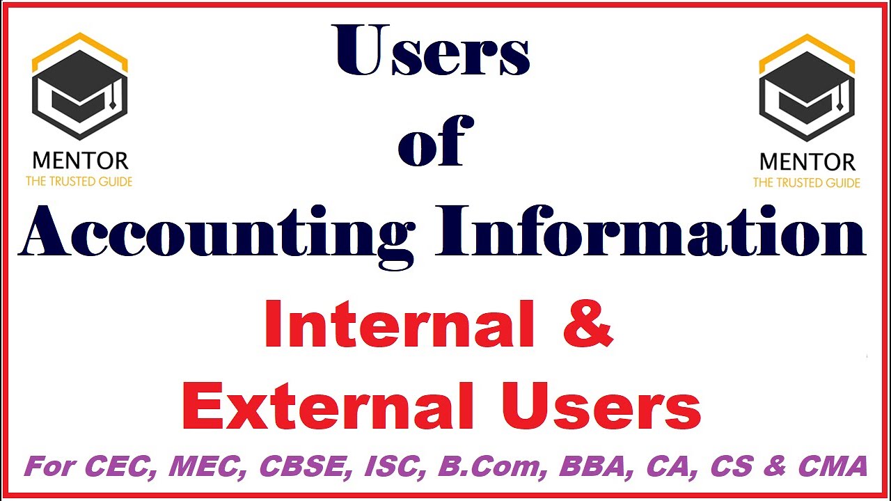 Users of Accounting Information || Financial Accounting Users || Internal & External Users || BCOM