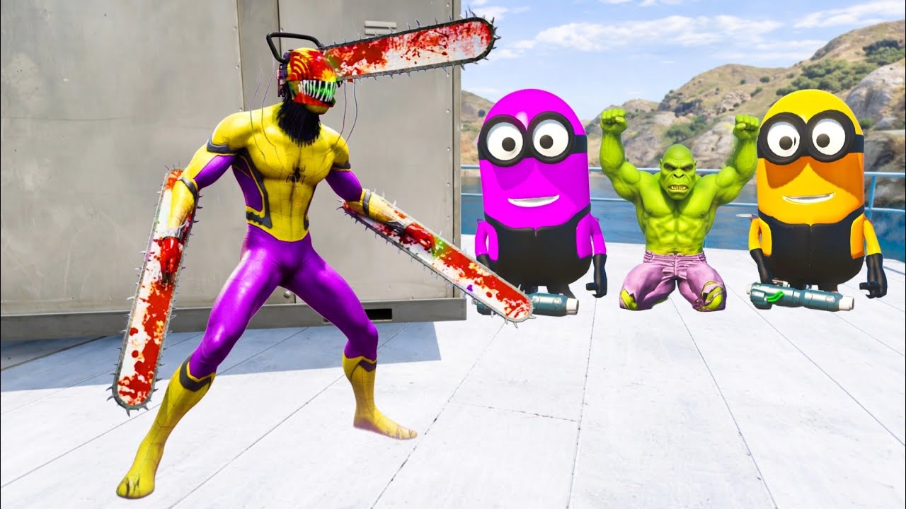 Spider-Man vs Minions in GTA 5 | Nonstop Extreme Ragdoll Fight Gameplay