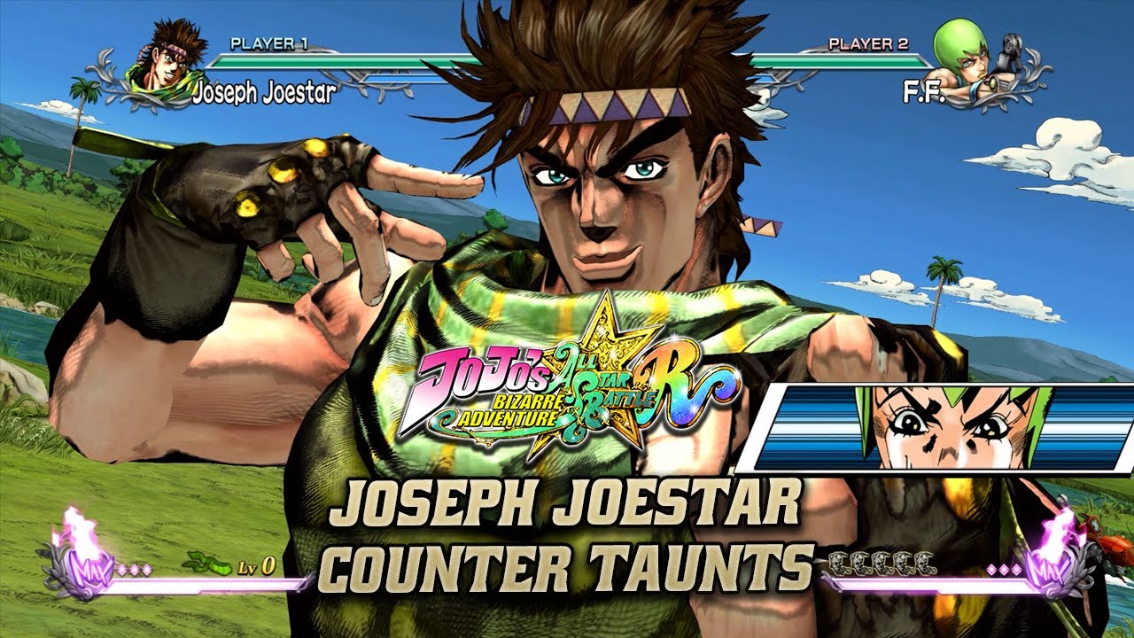 All Joseph Counter Taunts (Base Roster) | JoJo's Bizarre Adventure: All-Star Battle R