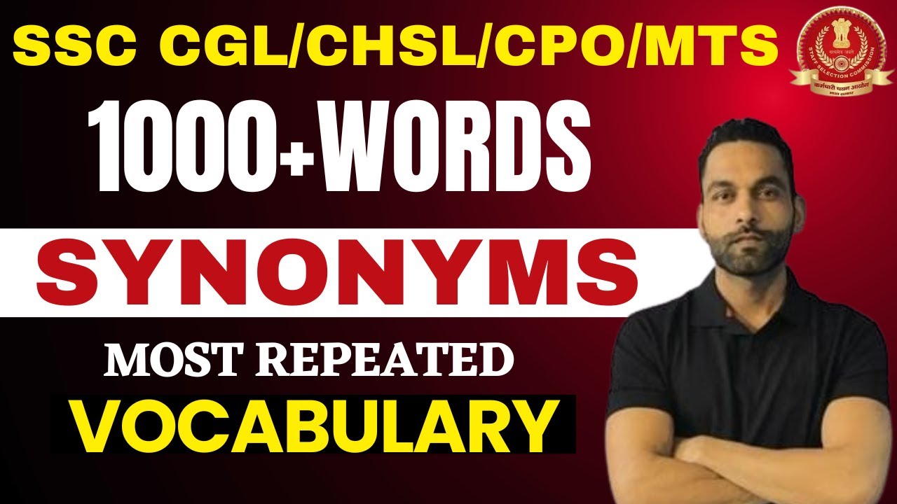 MOST REPEATED VOCABULARY || SYNONYMS and ANTONYMS || by Jai sir #ssccgl2024