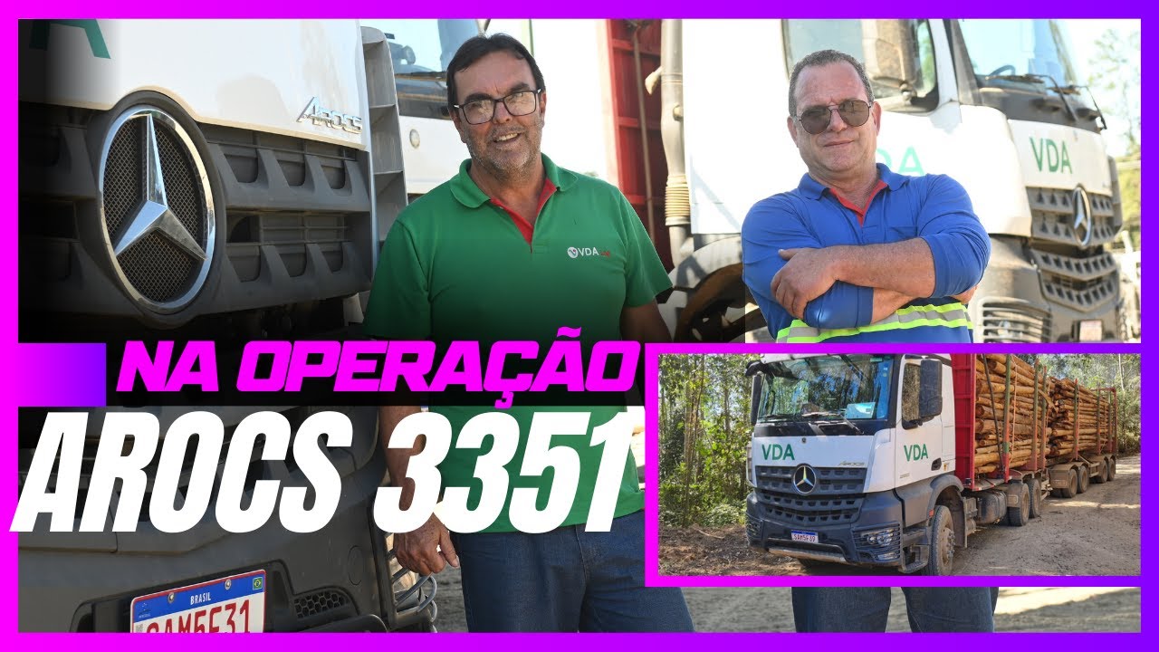 Transporte de madeira com o Arocs 3351 da VDA | Frota&Cia na Operação