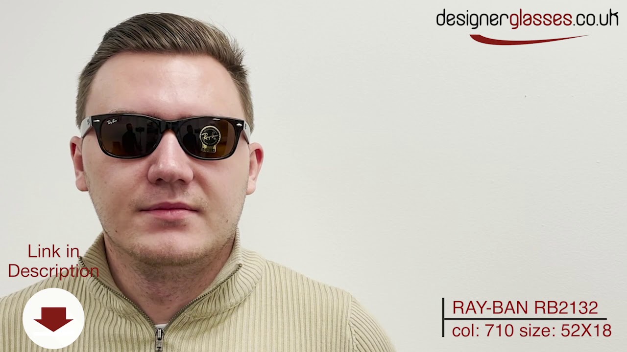 RAY-BAN RB 2132 RB2132  New Wayfarer Classic on a 360 turntable and model.