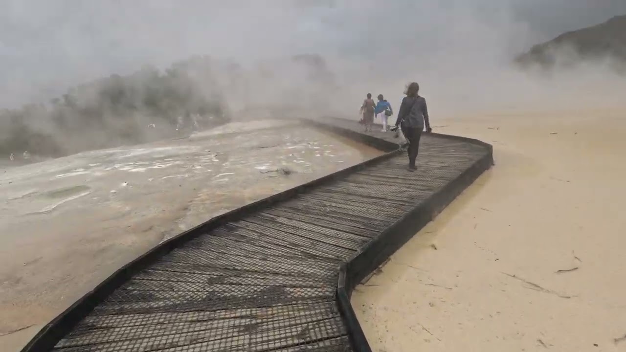Hiking through Waiotapu Geothermal Wonderland - the Yellowstone of New Zealand