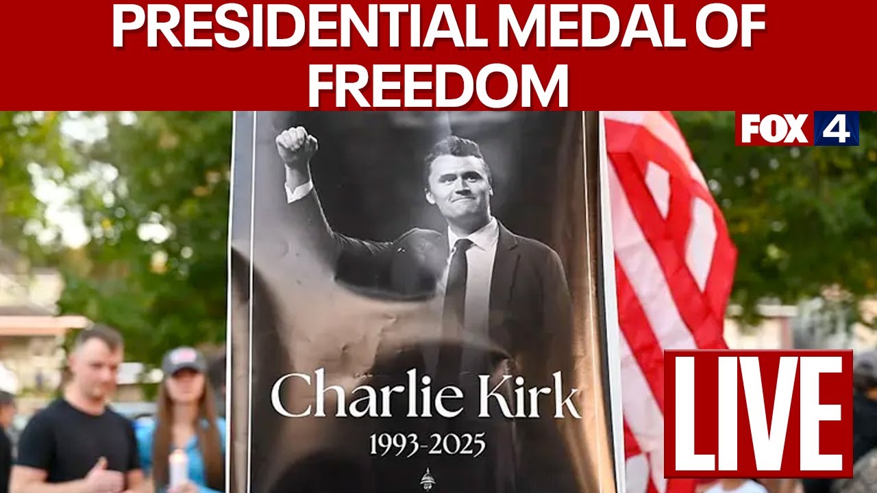 🔴LIVE: Trump to award Presidential Medal of Freedom to Charlie Kirk posthumously