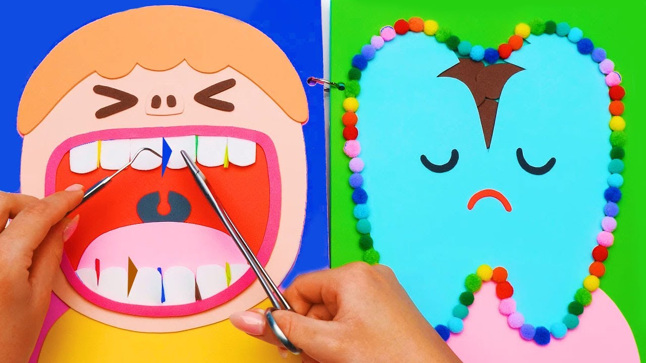 Let's Play Dentist! 🦷 3 Easy Paper Games In A Book📕📗📘