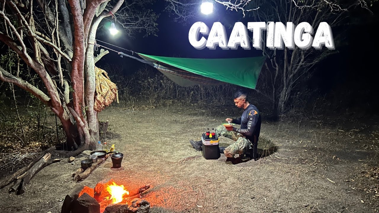 ACAMPAMENTO SOLO NA CAATINGA BIOMA EXCLUSIVAMENTE BRASILEIRO 🏕️🪵🍂