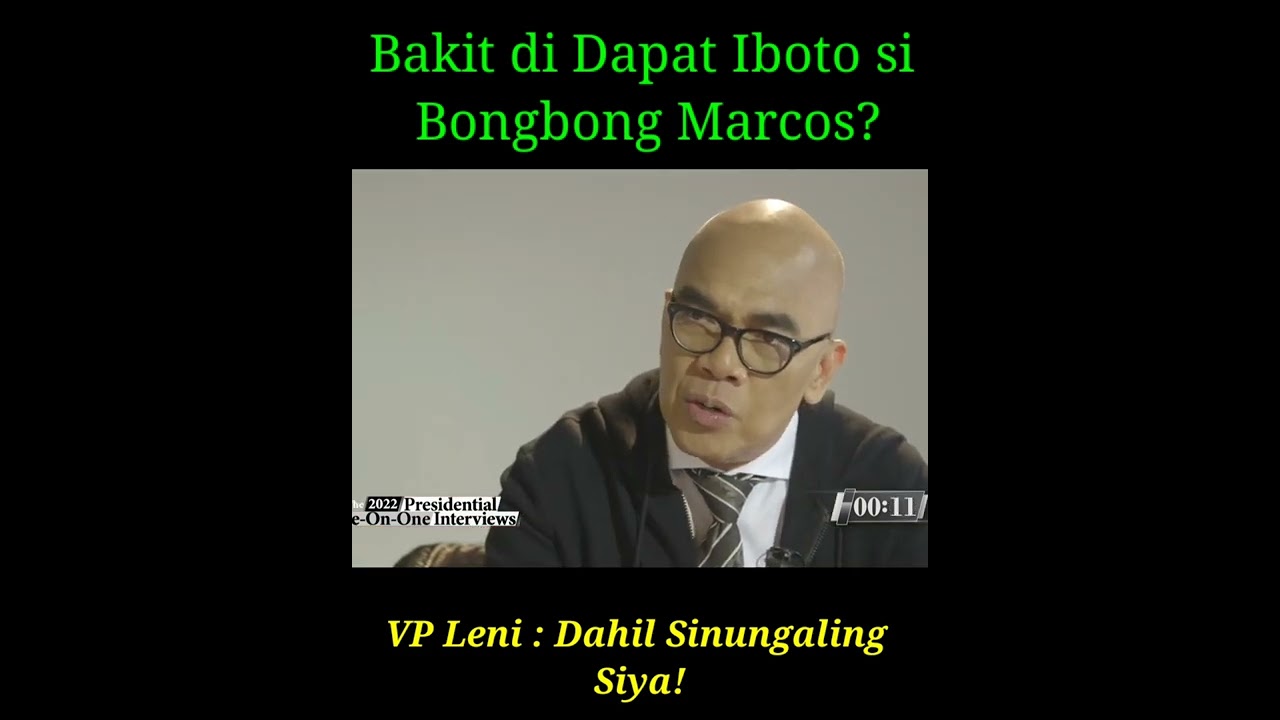 Leni Robredo Tinawag na Sinungaling si Bongbong Marcos | Boy Interviews Leni Robredo