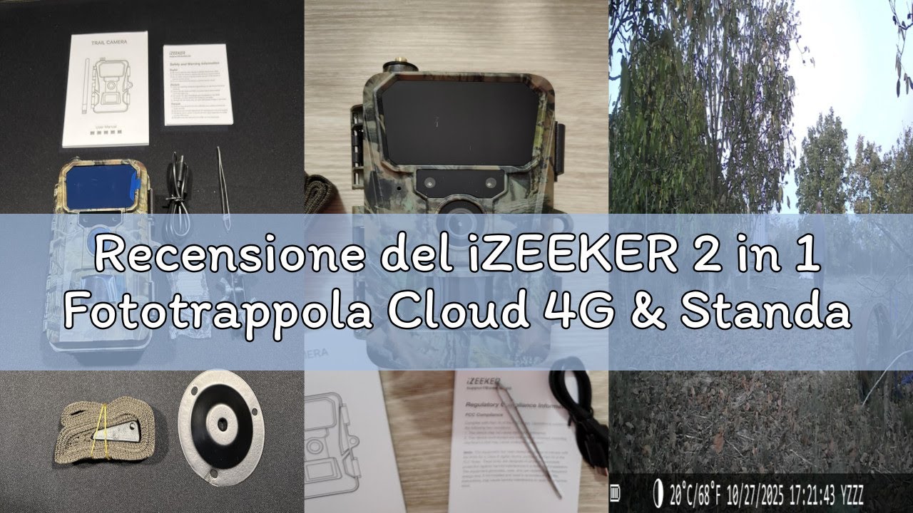 Recensione del iZEEKER 2 in 1 Fototrappola Cloud 4G & Standard, 2K HD 36MP Fototrappola con Sim Visi