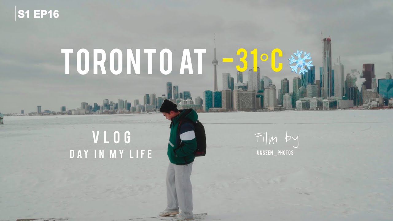 Toronto at -31°C ❄️ Exploring Wards island | Extreme Winter in Canada, Day in my life, Cinematic