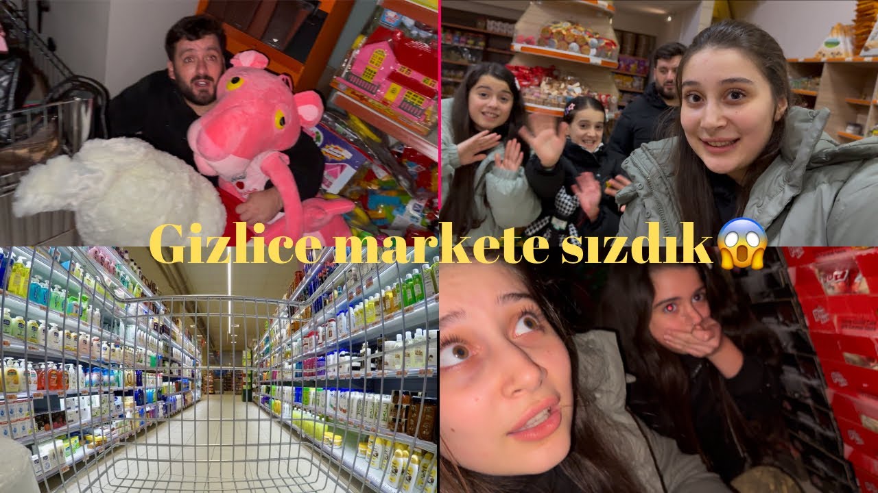 GECƏ YARISI MARKETDƏ QALDIQ | AZ QALSIN TUTULURDUQ ☹️
