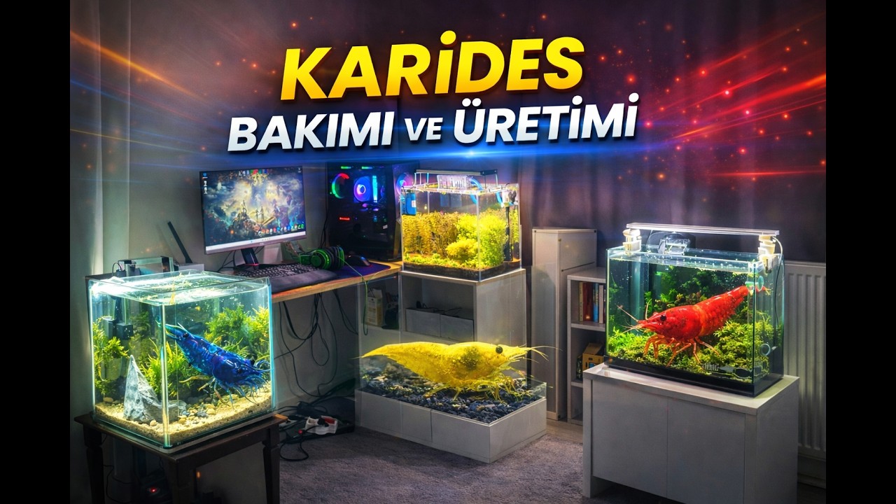 Karides Bakımı ve Üretimi | Beslediğim Karidesleri Tanıtıyorum | Hobi Köşem