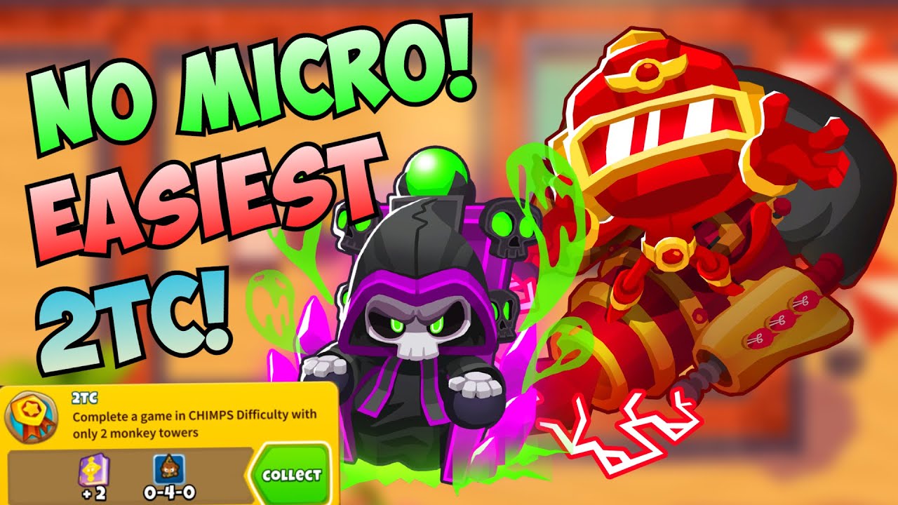2TC NO MICRO! Easiest Possible 2 Tower CHIMPS Guide EVER!