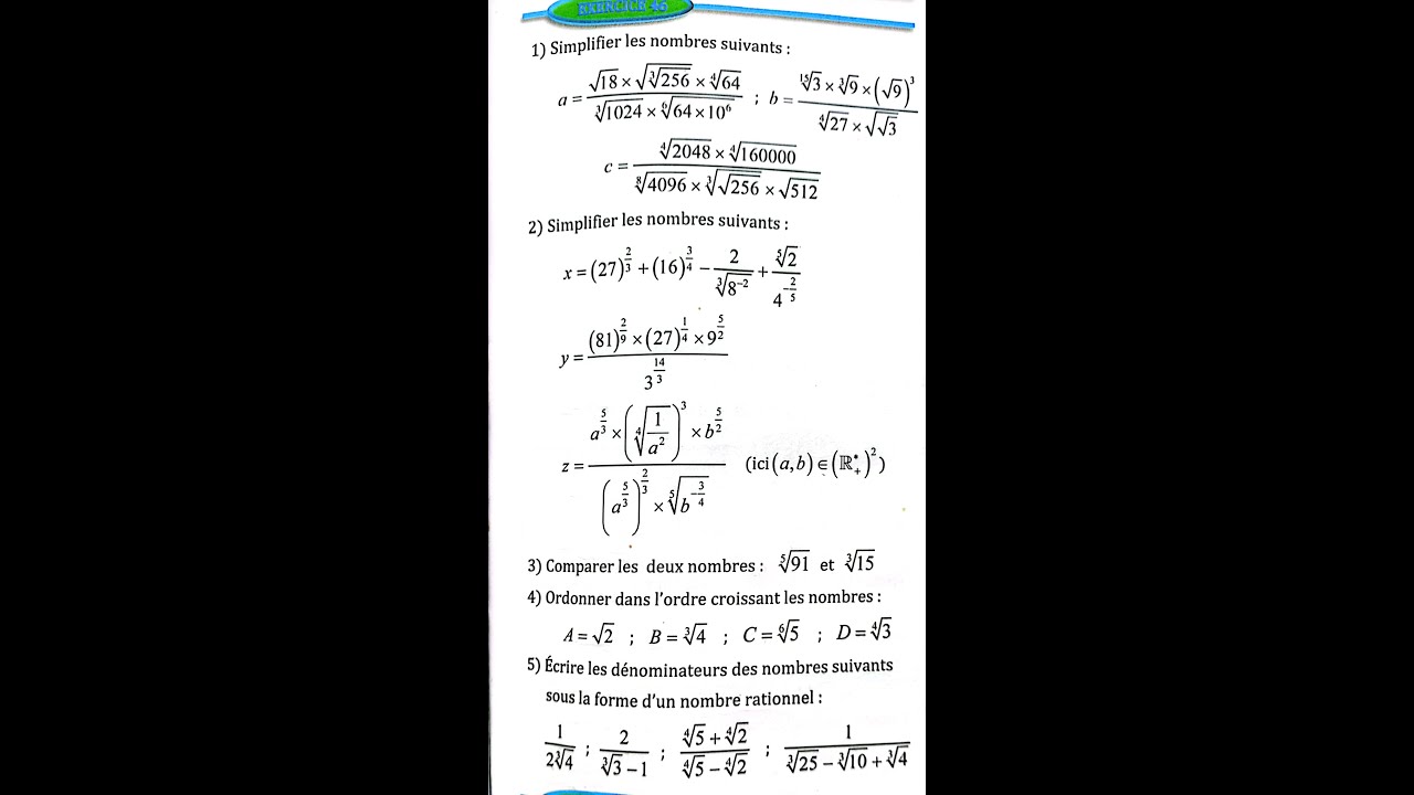 Limite et continuité 2 bac SM Ex 46 et 47  page 57 Almoufid