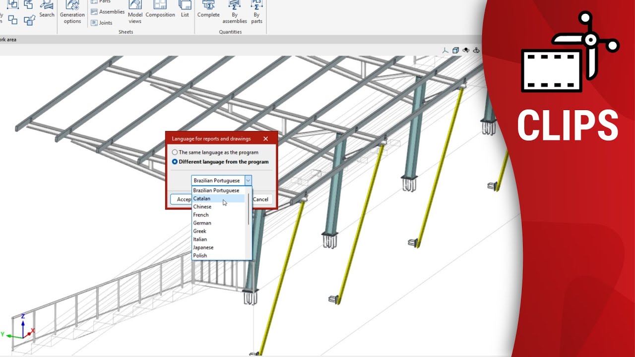 Multilingual export of reports in StruBIM Steel and CYPE Connect