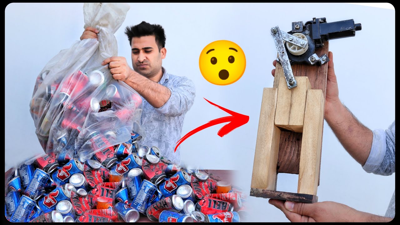 How To Make Amazing Can Crusher At Home - अब घंटो का काम होगा मिनटो मे 😯