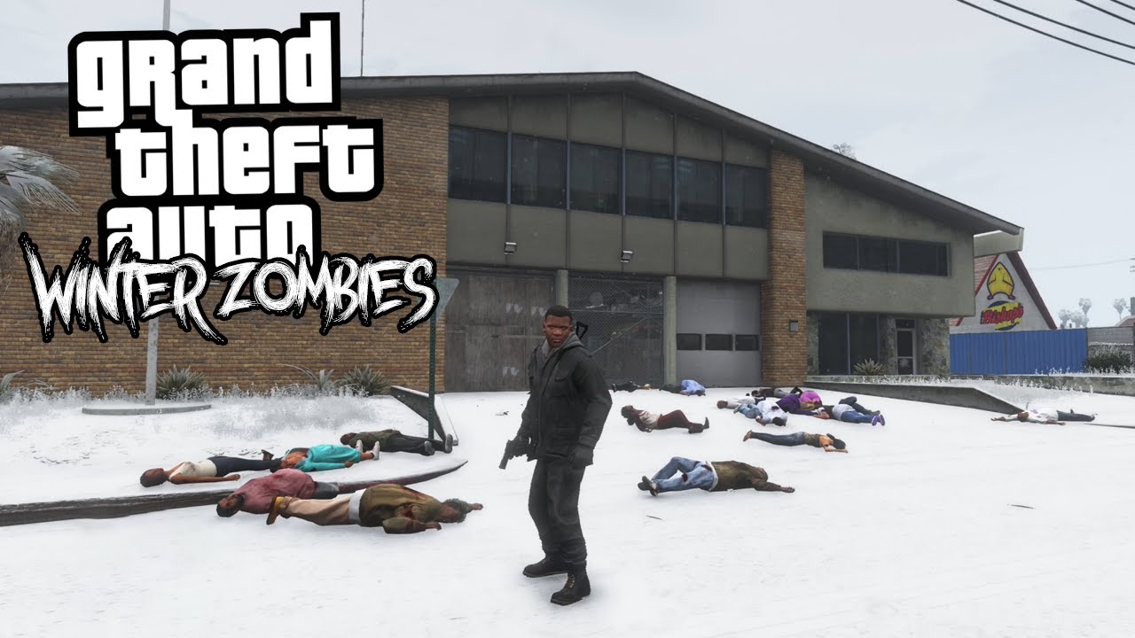 Surviving A Zombie Apocalypse In GTA 5 (Winter Edition) - ep1