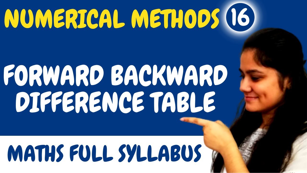 Introduction to Forward Backward Difference Table|Numerical methods|BCA Maths|B.tech|Dream Maths