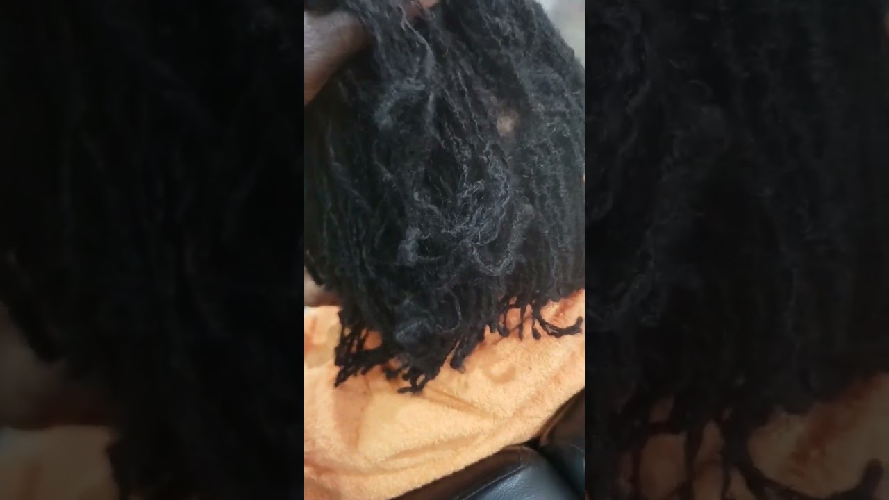 re-tightening sisterlocks with 8 months growth #sisterlocks #sisterlocksjourney #trending #dread