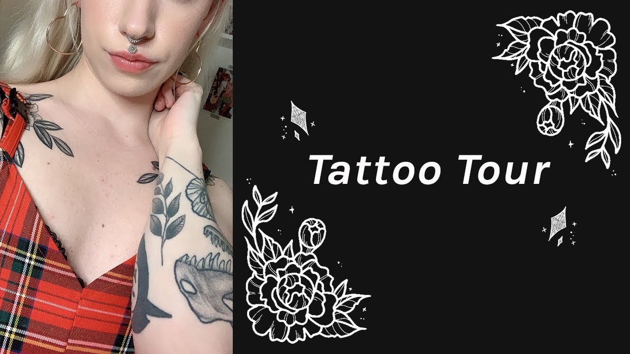 Tattoo tour // B&W patchwork ( ◞･౪･) Spookydraws