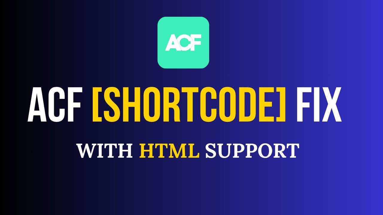 Fix [acf field=