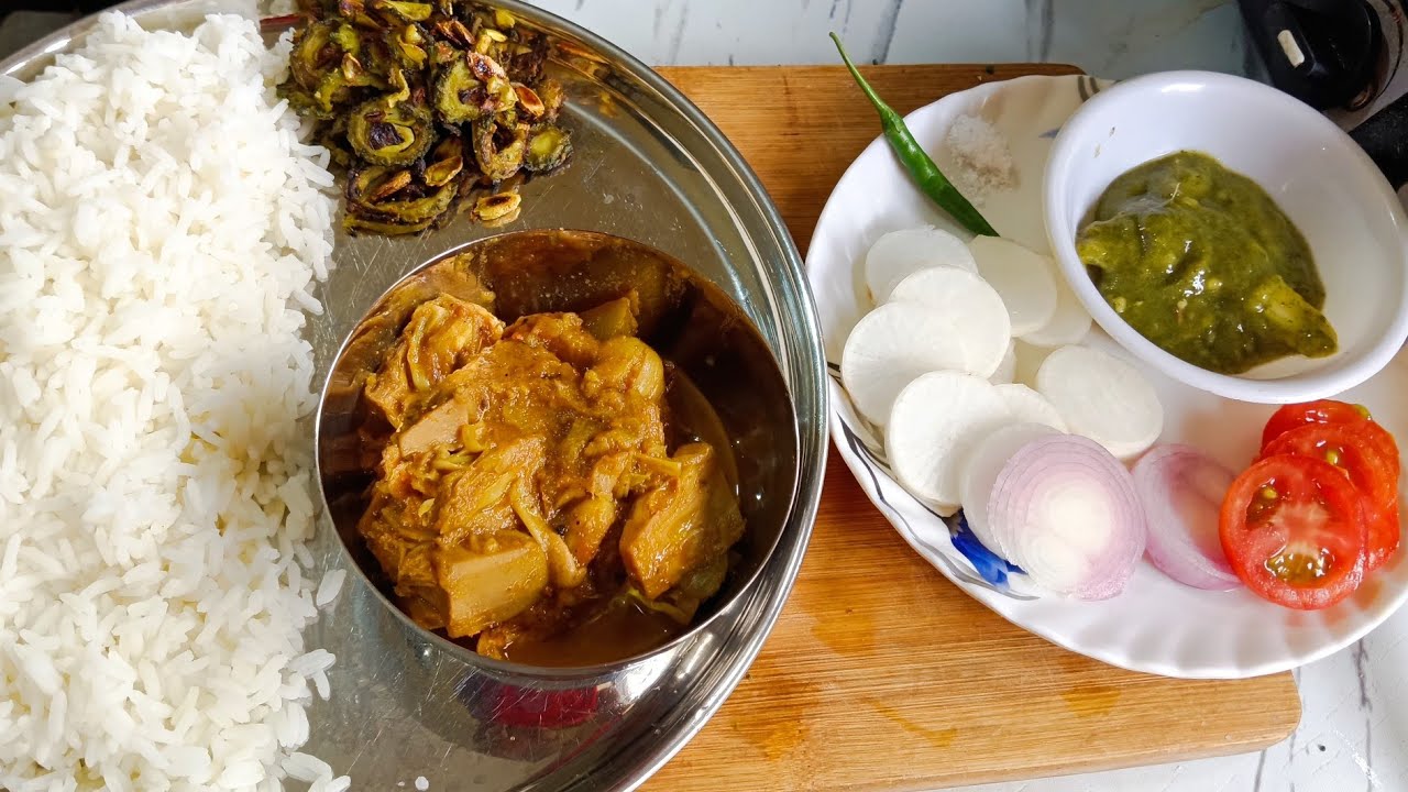 🔴 Sunday Lunch Thali Kathal ki Sabji, Karela fry, Aam pudina ki Chatni,Salad #live #Livecooking