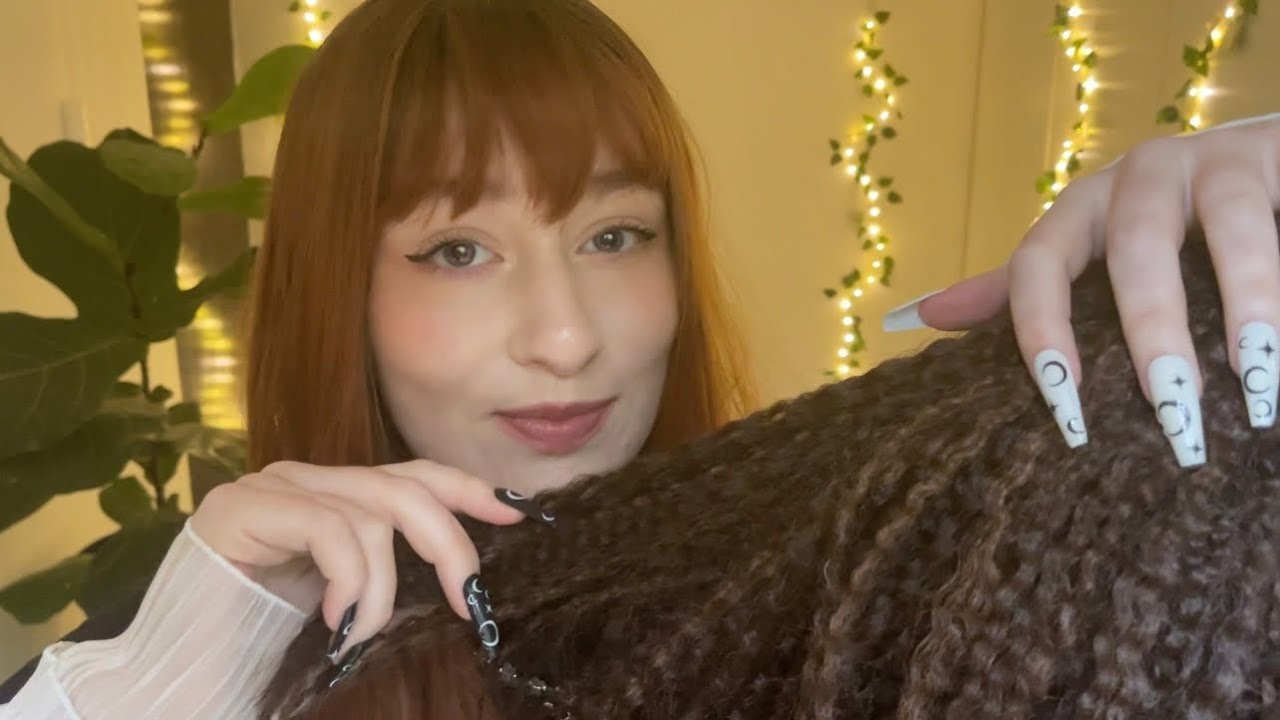 asmr after class :) (hairplay, tracing, tapping)