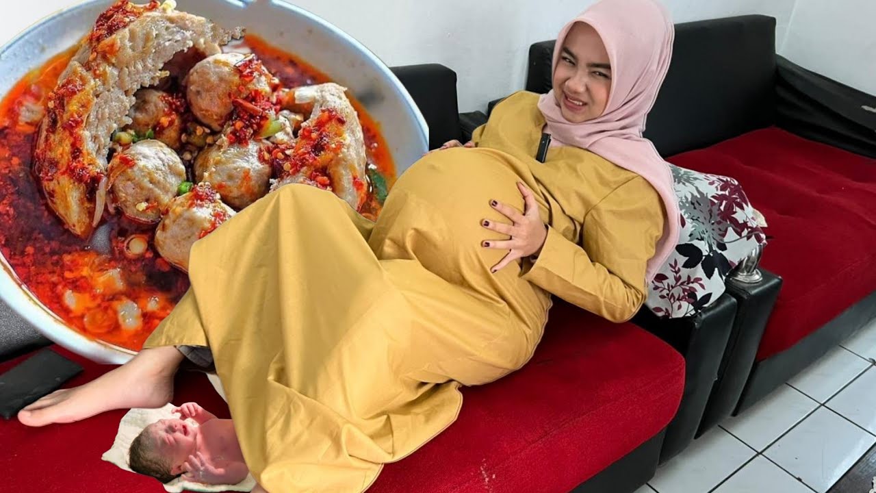 KAGET IBU HAMIL NGIDAM BAKSO TIBA2 KONTRAKSI DAN MELAHIRKAN