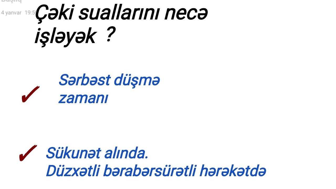 Çəki suallarını necə işləyək?