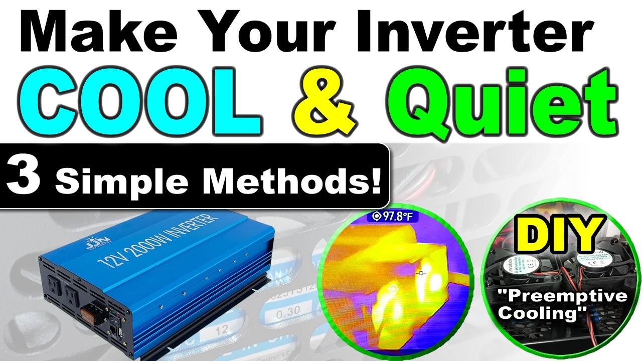 IMPROVED Power Inverter COOLING - 3 Simple Methods! Working With Fans  #DIY