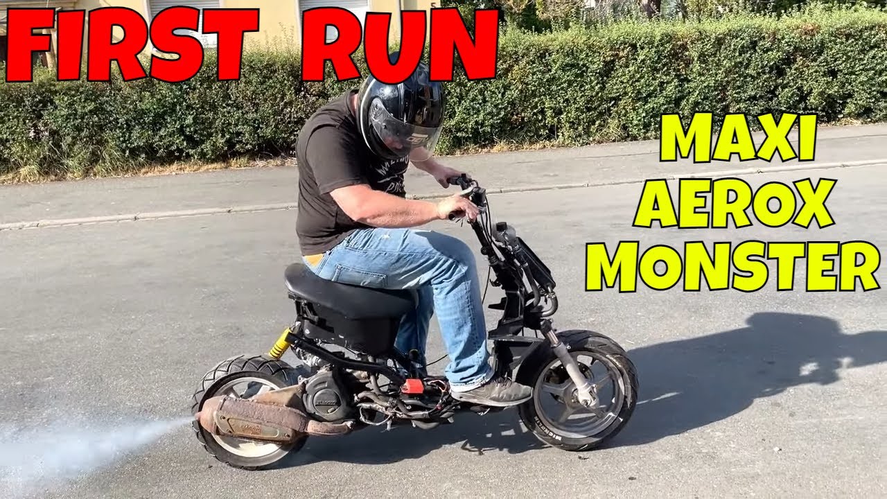 First Run vom 40 PS Maxi Aerox Monster / Mein Traum Roller / Yamaha Aerox 180ccm Projekt